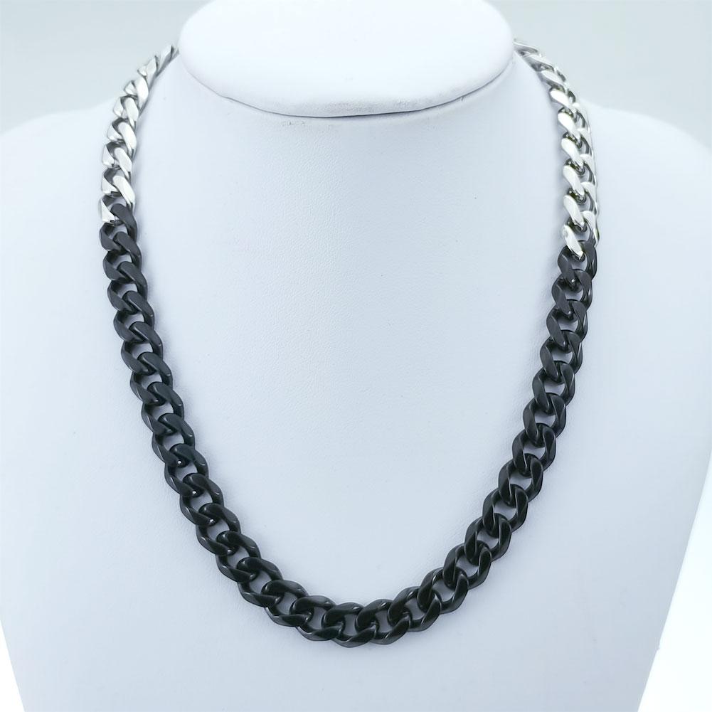 New 316L stainless steel primary colors and black dual Hip hop necklace Jewelry