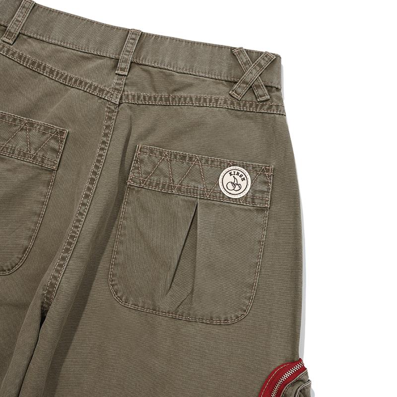 KIRSH Pigment Front Line Point Cargo Pants [Khaki]