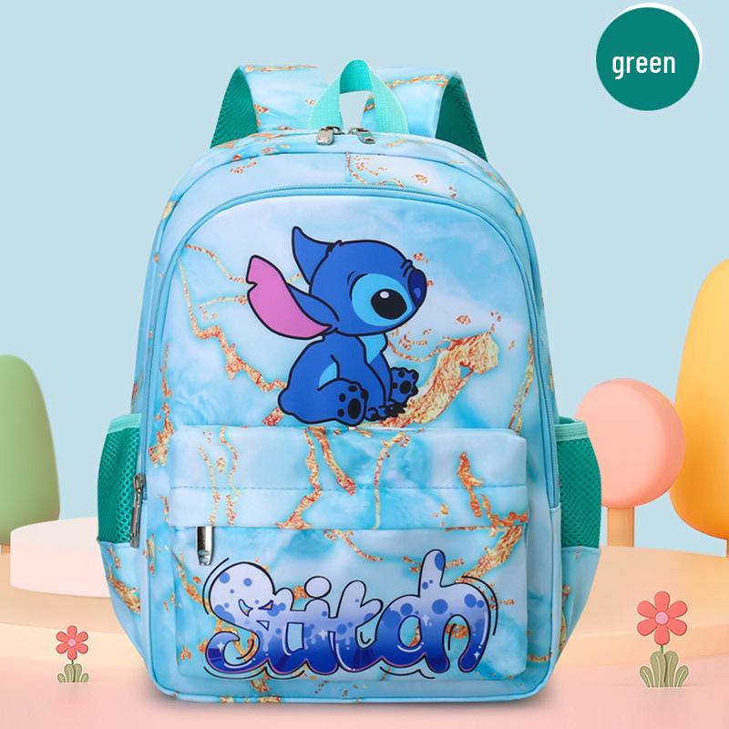 

Детский школьный рюкзак Stitch Cartoon - Легкий рюкзак с двойными лямками для студентов зелёный