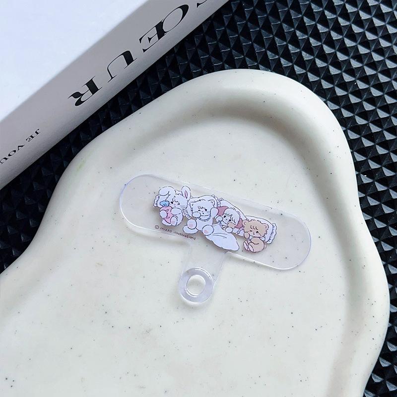 Universal Colorful Cartoon Phone Chain Pad Cellphone Lanyard Strap Mat Phone Hanging Patch For Iphone