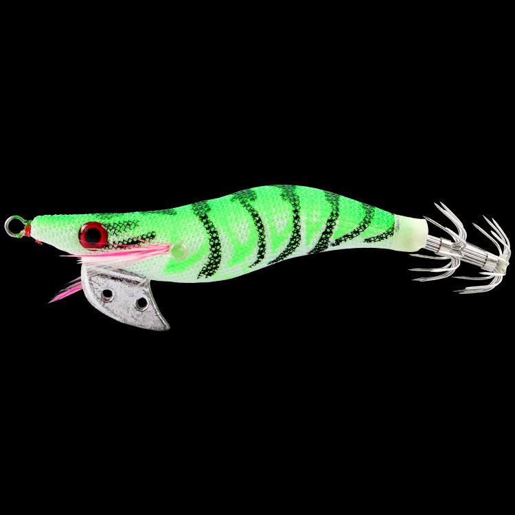 Plastic Hard Bait Shrimp Set Lure Fishing Supplies Fishing Gear Bait 2.0 Squid Hook Luminous Shrimp Fishing Gear Bait
