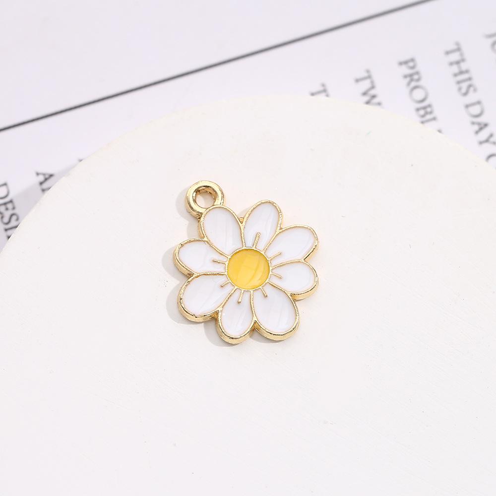Barevná kapka Slunečnice Malá sedmikráska Zinková slitina Přívěsek DIY Náramek Přívěsek Náhrdelník Přívěsek Příslušenství