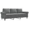 3 Seater Sofa Dark Grey 180 cm Velvet