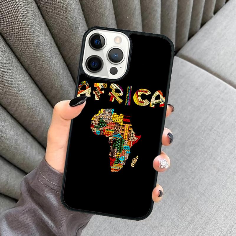 Africa Map Phone Case For iPhone 17 Air 16 16e 15 13 14 Pro Max 11 12 Plus 2022 MAX Shell Cover coque