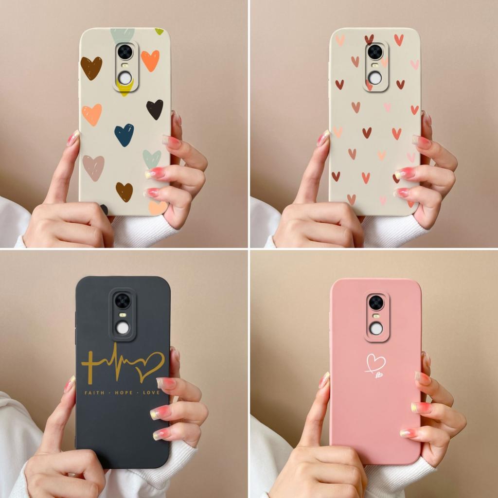 For Redmi Note 5 7 7S 8 9 9S 9T 10 10S 10T K80 Pro Max Plus Phone Cases Fashion Love Heart Pattern Liquid Silicone Protective Covers For Redmi Housing