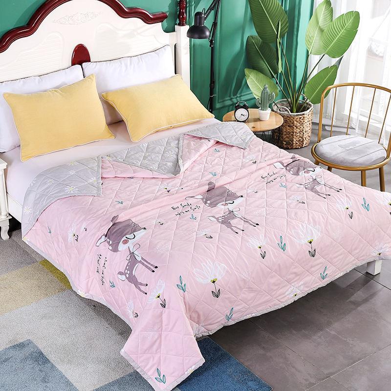Summer Cool Air Conditioning Thin Blankets Student Dormitory Spring and Autumn Summer Bedding Machine Washable