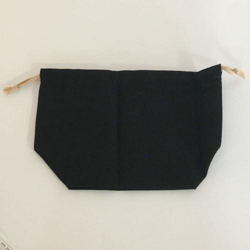 Nakano Lunch Drawstring Bag, Bitter & Milk Black, Approx. 27cm W x 17cm H x 10cm D, Linen/Cotton Material, Quick-Drying, BM-122K, 1 Bag (Pack of 1)