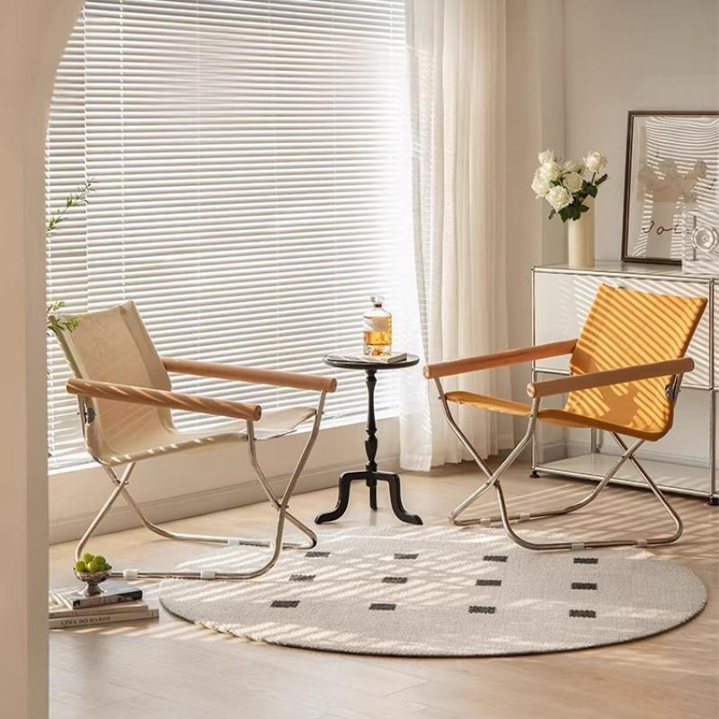 Portable Folding Chair Living Room Chairs Lazy Luxury Decorative Comfortable Balcony Armchair Aesthetic Modern Outdoor Armchairs