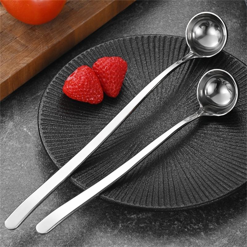 Stainsless Steels Dessert Spoon Long Handle Tea Coffee Stirring Spoons Kitchen Mixings Spoon for Dessert Milkshakes Salad