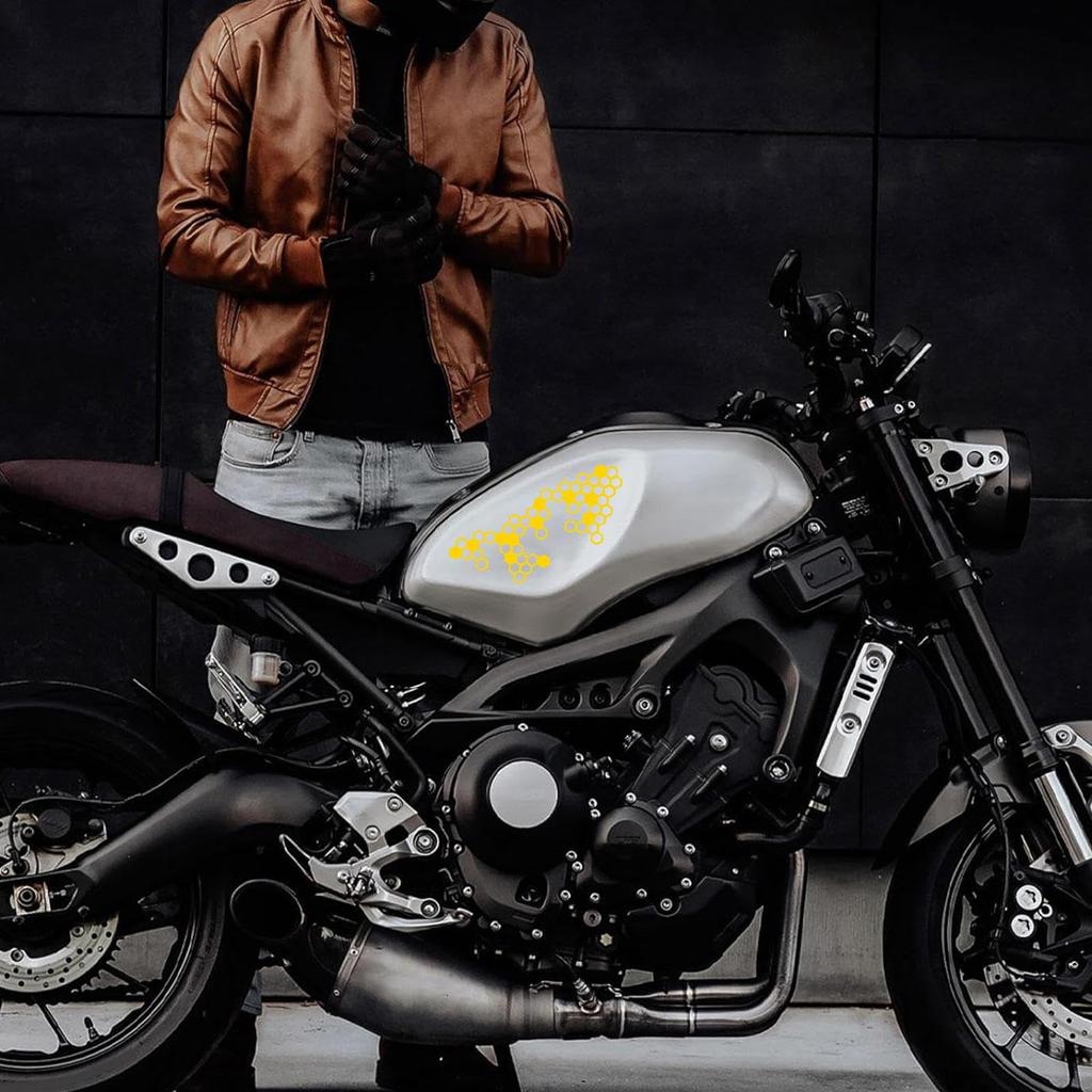 Motorcycle Stickers and Decals, Motorcycle Hexagon Stickers | Vista Printed Motorcycle Modified Honeycomb Shape