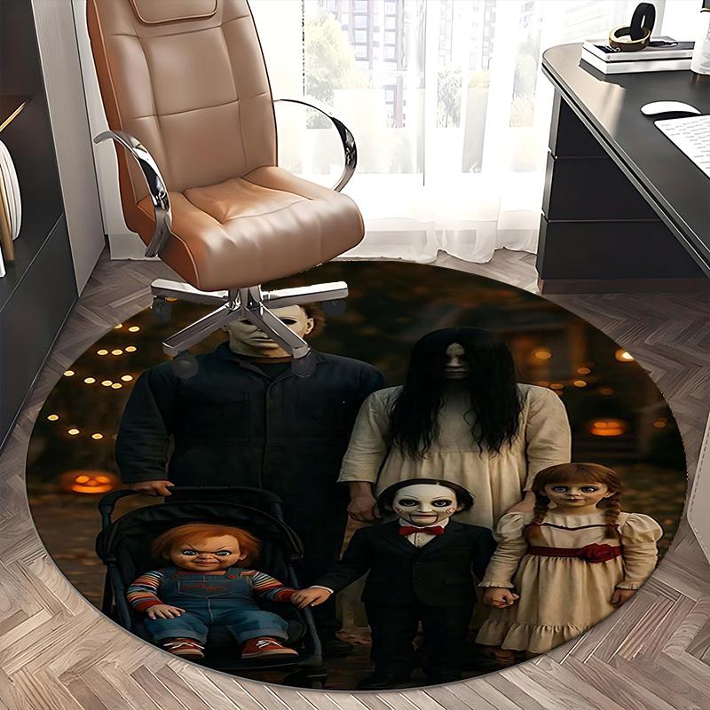 Horror Movie Characters Chair mat Round Rug Office carpet, Non slip, Suitable for Living Rooms, Bedrooms,Decor1205711a