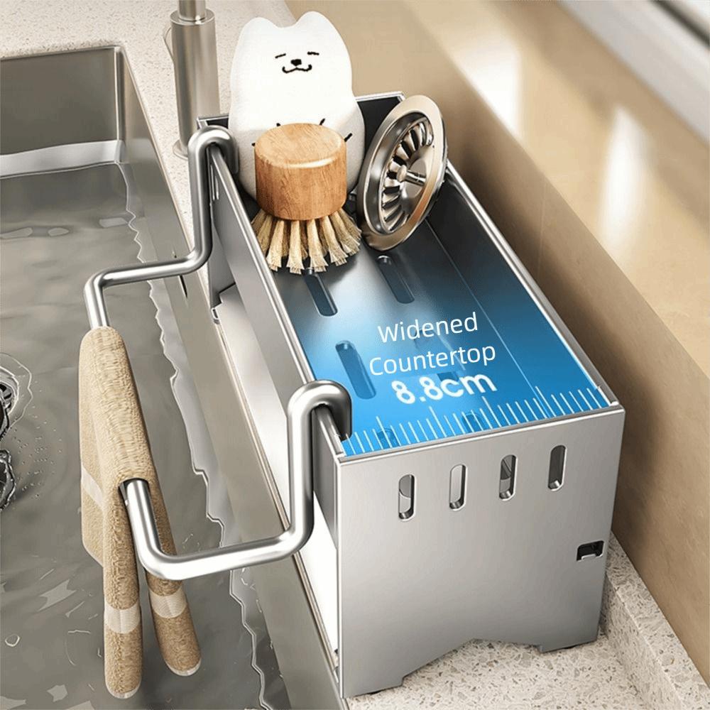 Detachable Kitchen Sink Rack Quick Dry Dishcloth Organizer Sponge Drainer Shelf  Bathroom Use