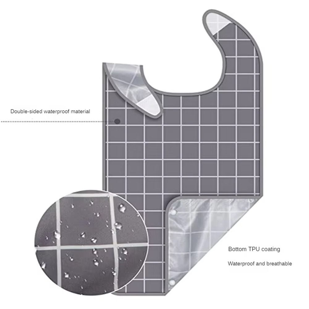Waterproof Adult Bib S/M/L Saliva Napkins New Elder Mealtime Bib  Dinning Aid