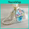 Porte-clés Ours Perle de Couleur Cristal Avec Chaîne de Perles Pour Cadeau d'Enfant et Faveur de Fête