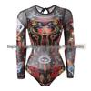 Women's Three-Piece Set: One-Piece Long-Sleeved Sun Protection Swimsuit with Mesh Long Pants