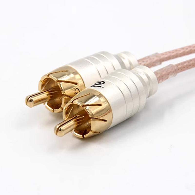 RCA Connectors Plug Pure Copper Gold Plated Audio Amplifier Hifi Speaker Terminal Socket RCA Lotus Signal Cable Plug Adapter