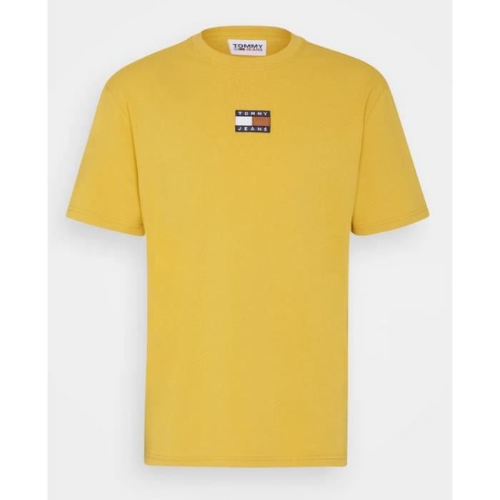 TOMMY JEANS T-SHIRT Homme Badge Jaune M