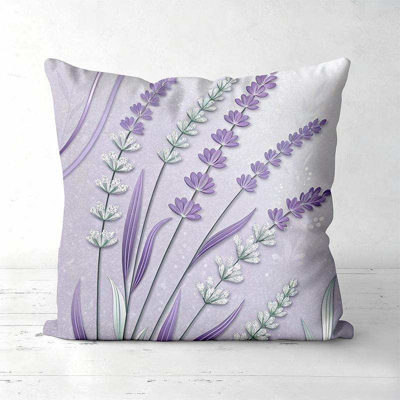 Lavender Patterned Cushions Decorative for Home Polyester pillowcase, sofa decorative cushion cov Headboard Pillow
