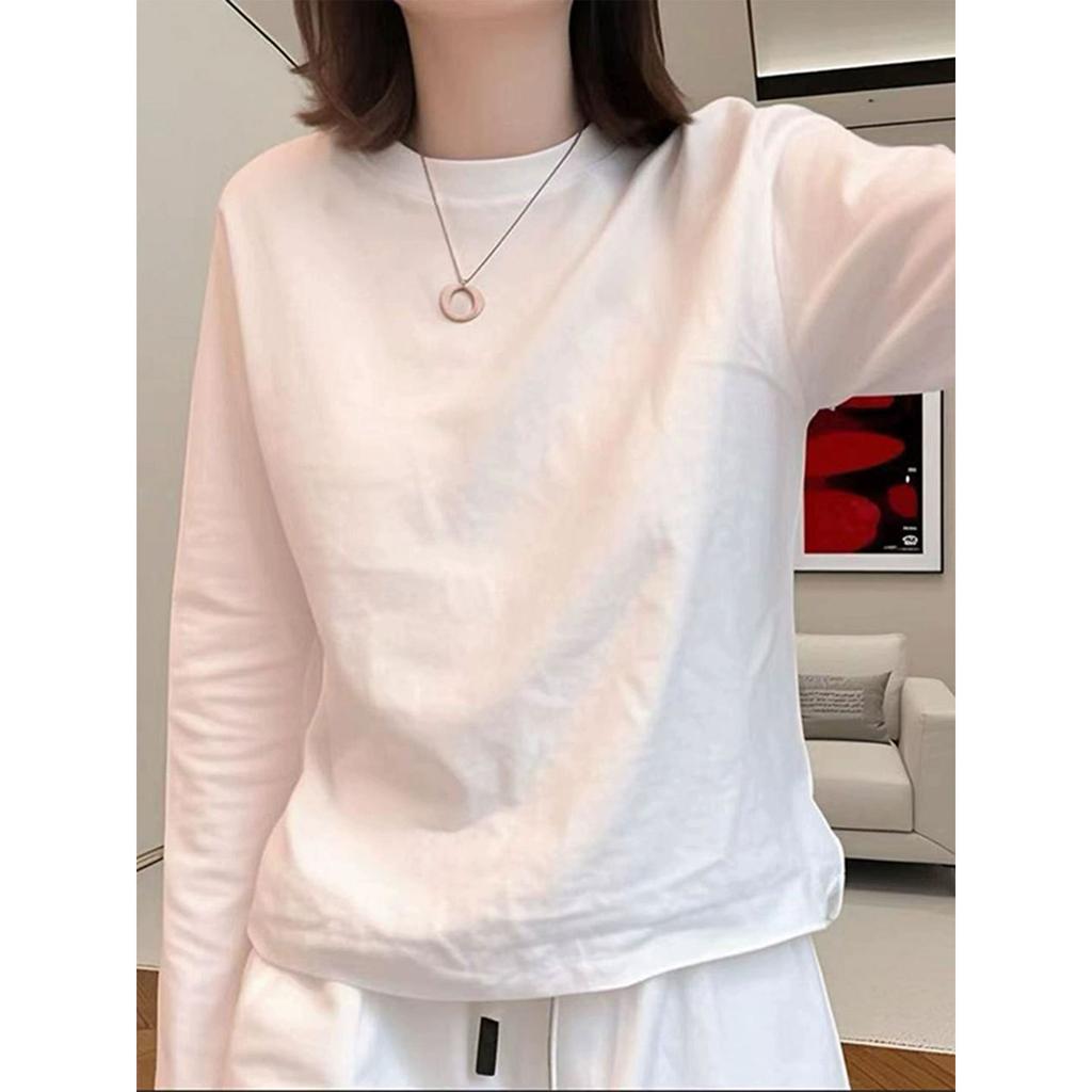 Women's Long Sleeve T-Shirt Crew Neck Fall Winter Casual Cartoon Print Loose Cotton Thermal Lined Base Layer Top