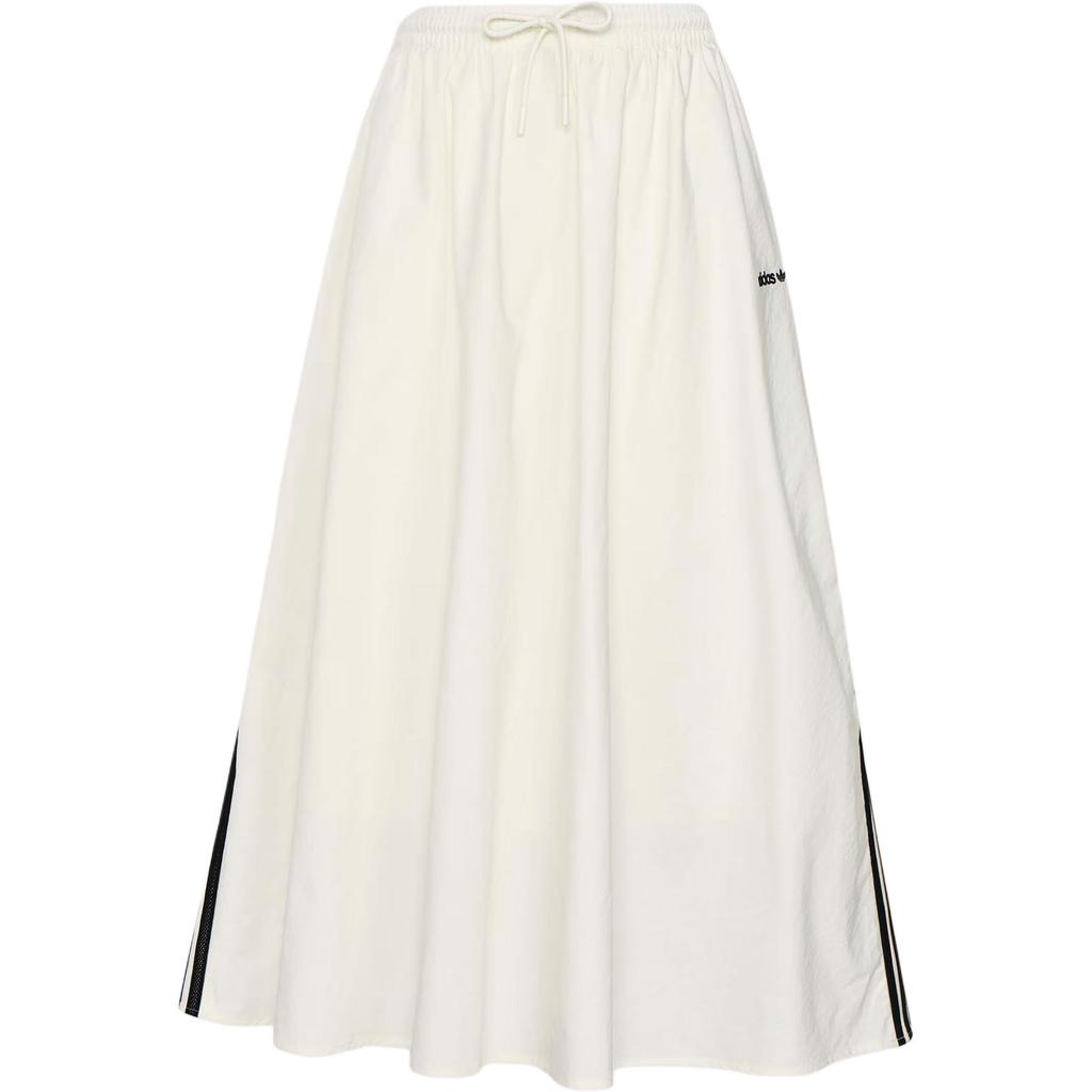 Adidas Originals Loose Fit Striped Drawstring Casual Long Skirt Women skirts KX7987
