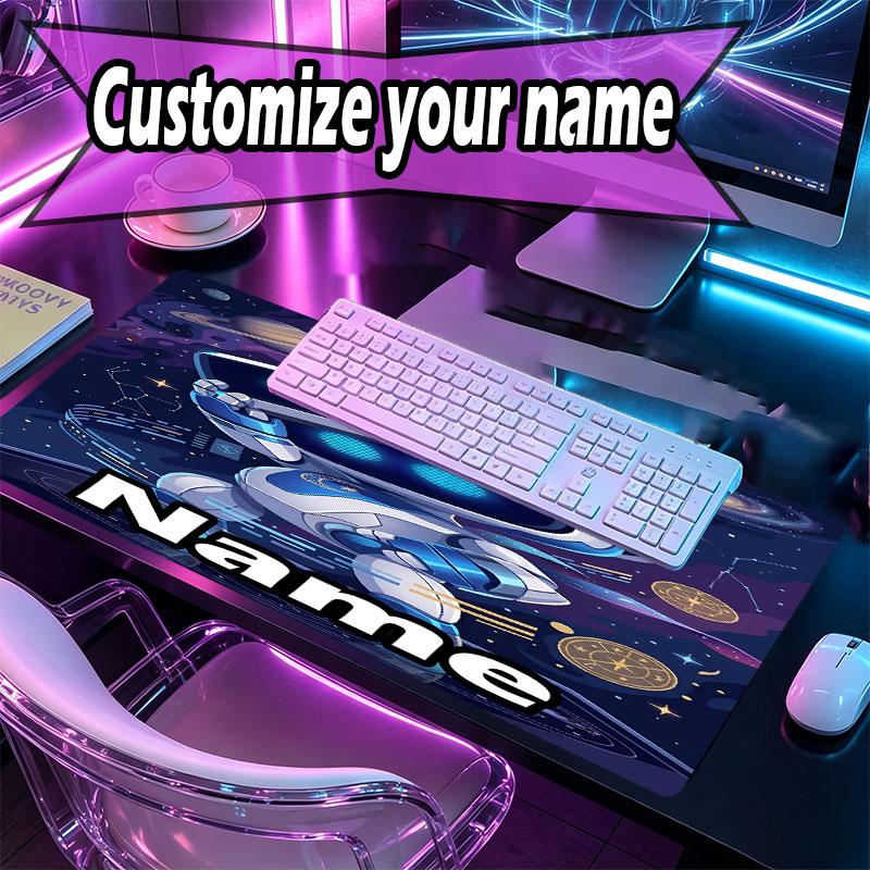 Mousepad Personalizat cu Nume și Model Cosmic Bot Crew, Covoraș pentru Birou Laptop PC, Covoraș Decorativ pentru Birou Acasă, Pad Tastatură Cadou