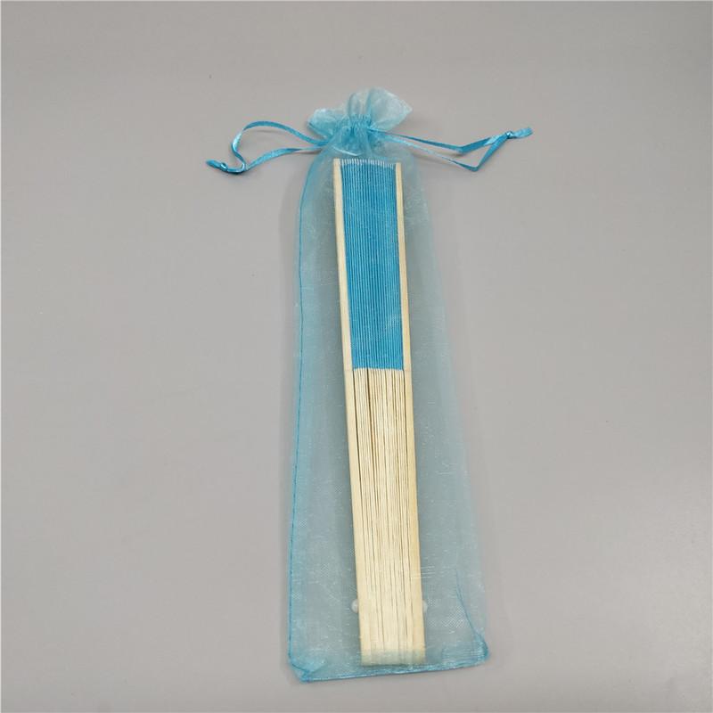 White Handheld Fans Cloth Fans Bamboo Folding Fans for Wedding Decoration, Church Wedding Gifts, Party Favors, DIY Decoration