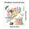 Butterfly Tulip Wall Sticker Waterproof Removable Bathroom Mirror Frame Floral Decor