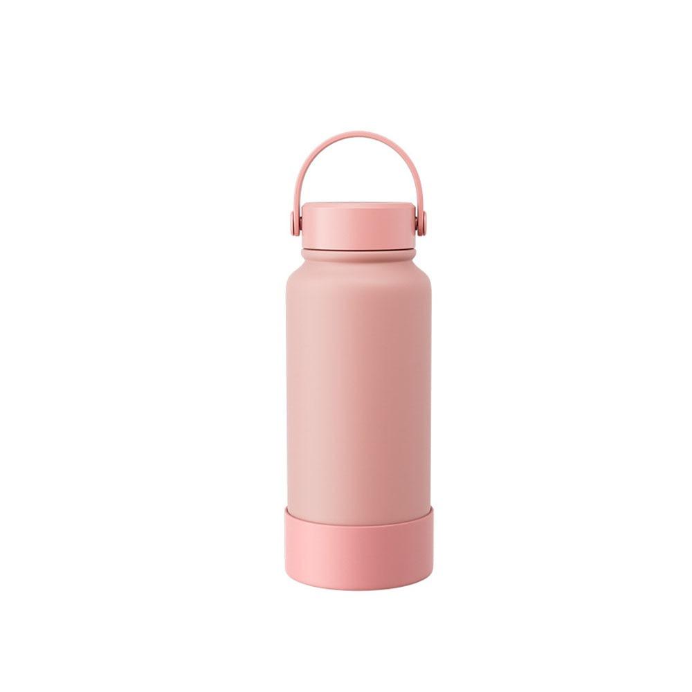 

1000ML Thermos Cup Solid Color Coffee Cups Cute Sports Water Bottle Car