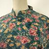90s Vintage CANDY HOUSE China Dress Style Long Sleeve Shirt F Green Floral Japan(USED)