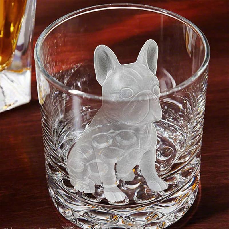 French Bulldog Ice Mold - 3D Silicone Dog/Shark/Cat/Owl Shape Ice Tray Fun Animal Shape Popsicle Molds For Whiskey Party Drinks