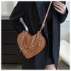 Love Shaped Women's Bag Niche Design Bag For Women Autumn And Winter Girl Heart Chain Shoulder Crossbody Bag