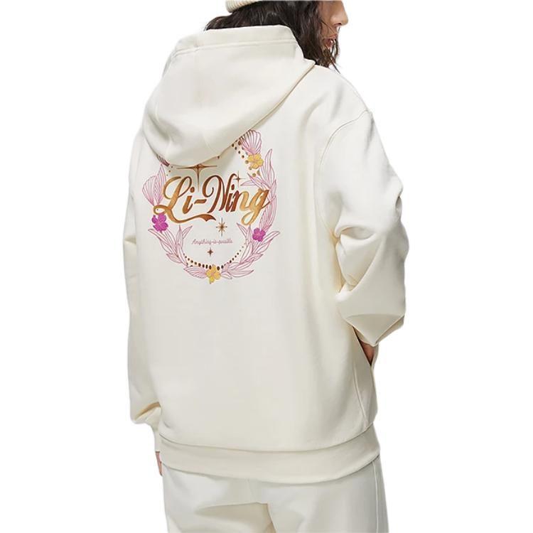 Li Ning Sports Trendy Collection Sweatshirt Women's Ecru AWDT016-1