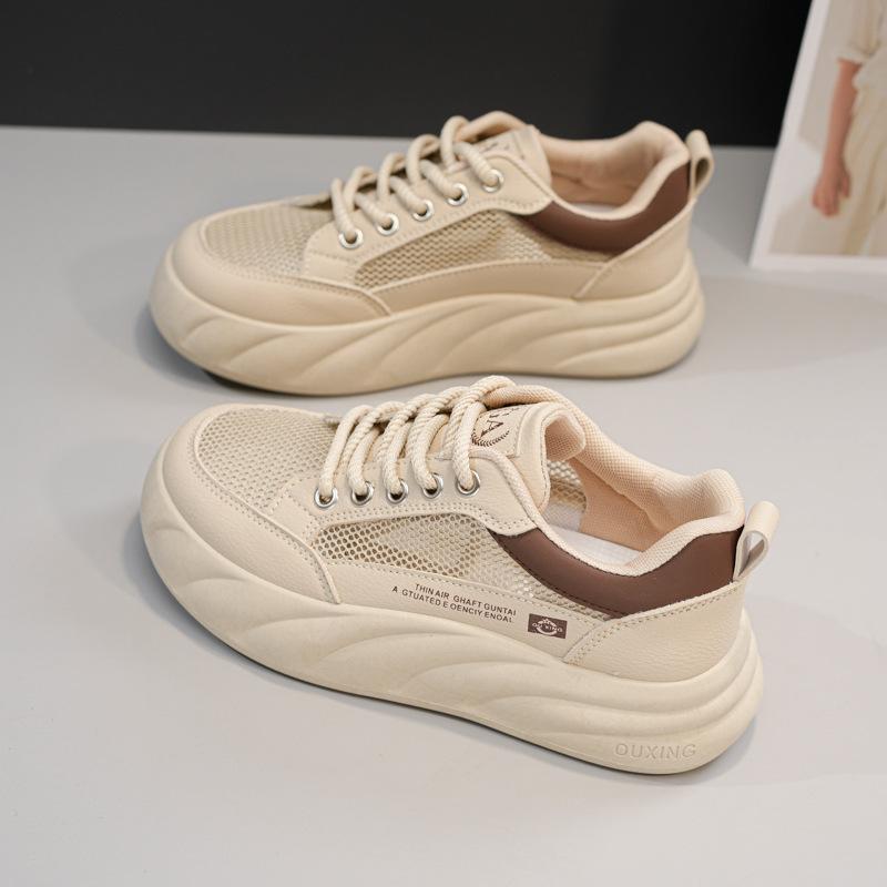 

Versatile breathable women s shoes, popular board shoes, hollow mesh white shoes, women s spring and summer new pregnant women s flat-soled sports s 40 хакі