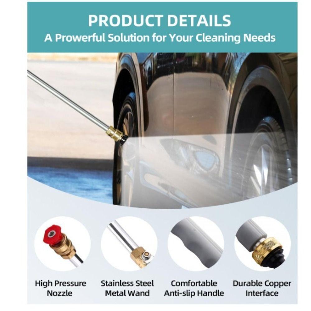 Portable Jet Nozzle Power Washer Quick Connectors Hydro Jet Power Washer Wand  for Garden Hose