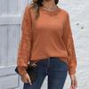 Women's Solid Color Knitted Pullover Sweater - European & American Autumn/Winter Casual Base Shirt P028