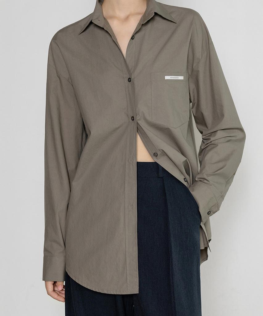 NON AND NON Washed Cotton Strap Set Two-Way Wrap Shirt_Nfsh6561