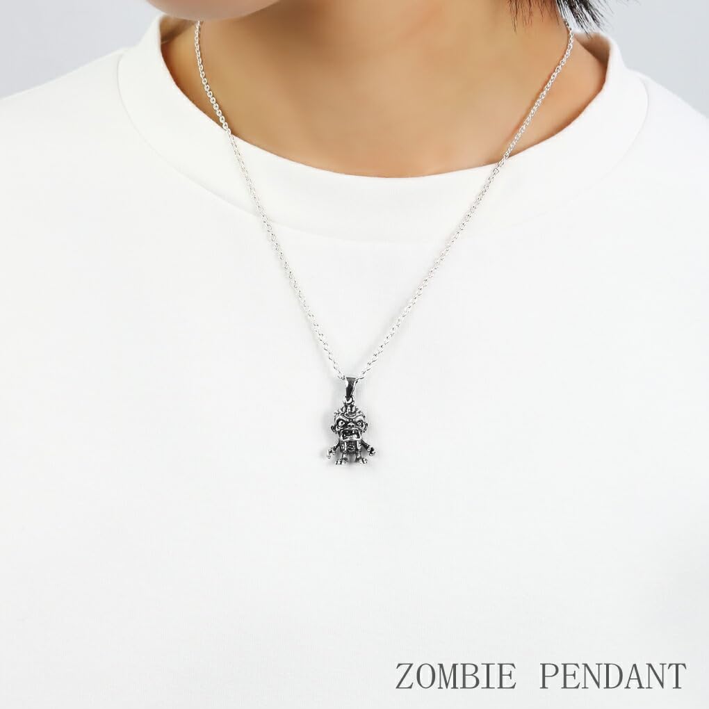 Shinjuku Gin no Kura Zombie Pendant Top Silver 925 Monster Dead Horror Item Halloween (No Chain) Men's