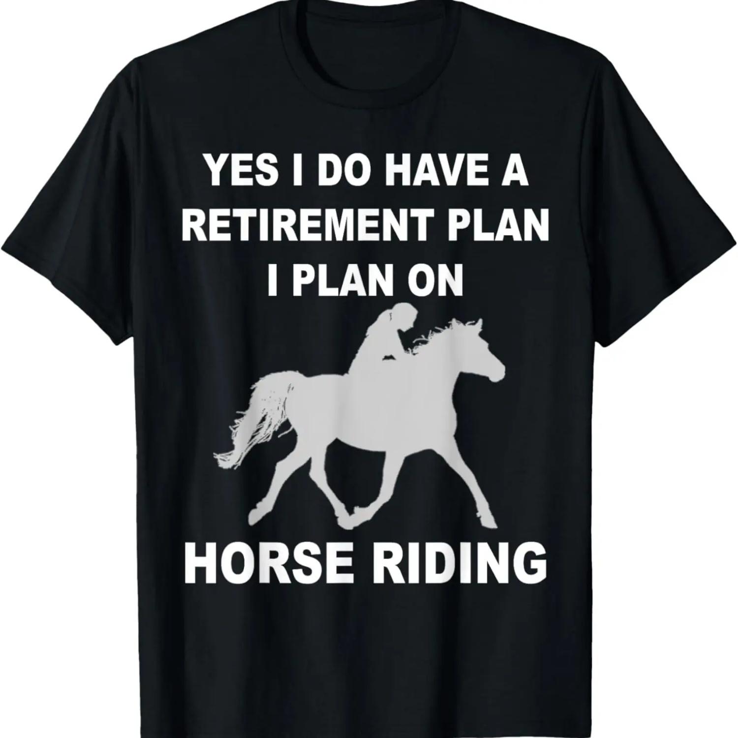 My Retirement Plan Is Horse Riding T-Shirt For Women S чёрный