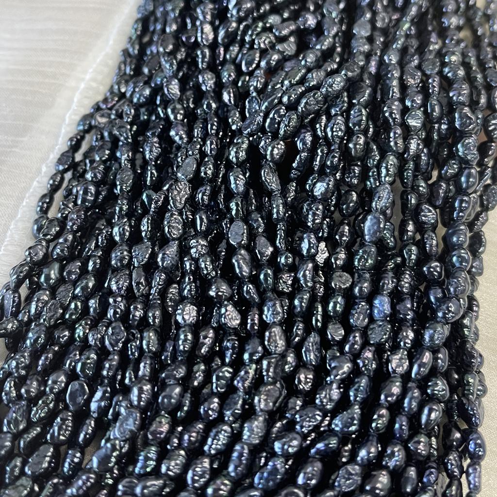 Black Baroque Pearl 4-5mm For Jewelry Making DIY Necklace Bracelet Earrings Accessory