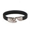 Retro foreign trade jewelry trendy men's personalized stainless steel bracelet, punk style snakehead bracelet