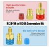 2Pcs Quality Car A/C Tools R1234YF To R134A Adapter Kit Quick Couplers High Low Side Conversion For Car Air Conditioning Fitting