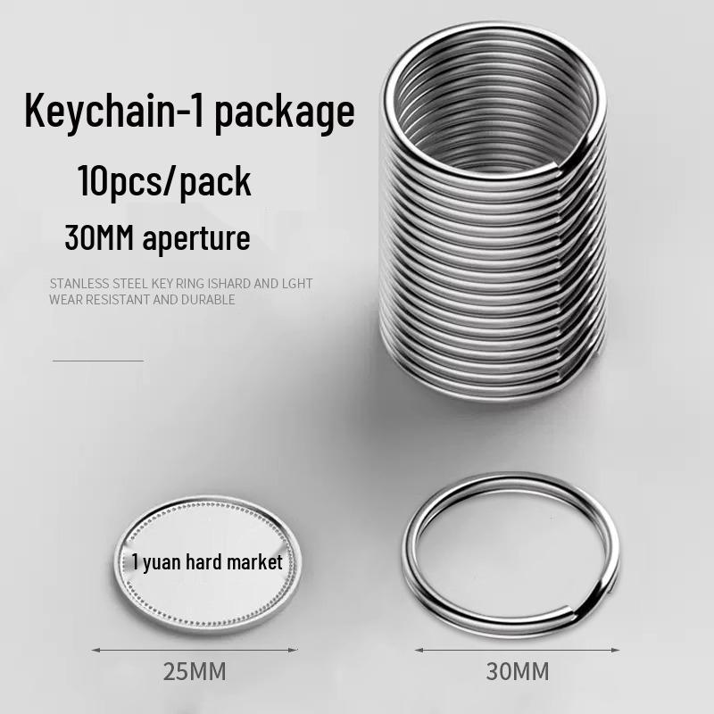 Men's High-End Metal Keychain: Thickened Spring Quick Release Ring Pendant