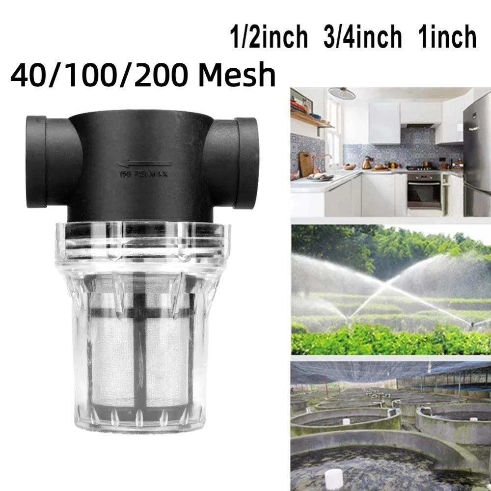 1/2" 3/4" 1" Connection Pre-filter for Water Line Clear Plastic Plumbing Sediment Filter Car Wash