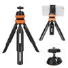Retractable Tripod 2 Sections Mobile Phone Holder with 360 degrees      Head