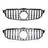 2015-2018 GT Grilles For Mercedez Bens C Class W205 Front Bumper Grille Sliver/Gloss Black Car Accessories