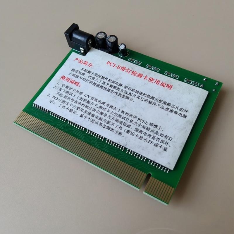 Professional PCIE 8X 16X Test Card External Power Supply Check Card with Light For Computer Troubleshooting Motherboard