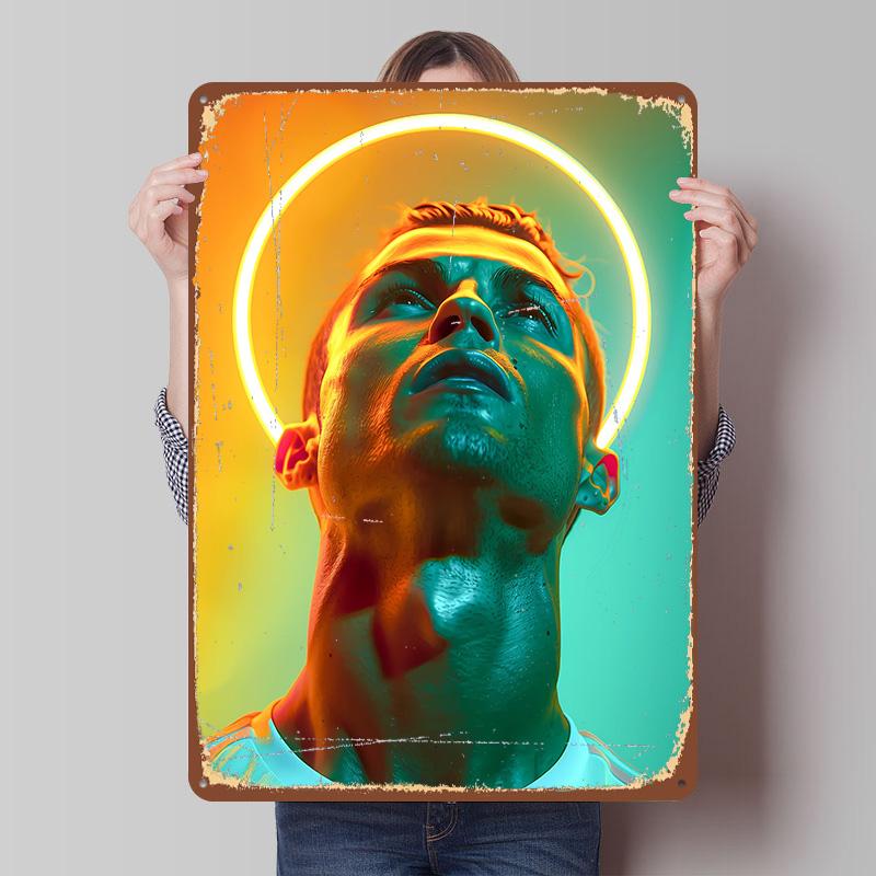 Christiano Ronaldo Glory Printed Poster Customized Wall Art Retro Vintage Metal Tin Signs for Home Decoration Garage Decorations