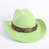 Popular European and American Fashion OL Style One-word Cowboy Hat Men's and Women's High-end Top Hat Jazz Hat Felt Hat