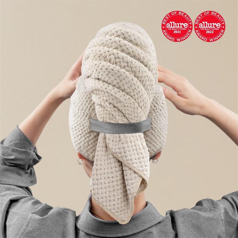 Extra Large, Extra Thick Quick-Dry Women's Hair Towel - Class A Pure Cotton, Absorbent, Head Wrap