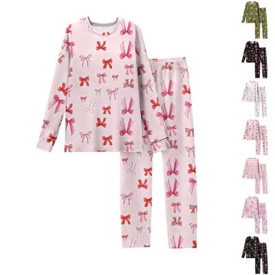 Women's Butterfly Print Long,Sleeved Pajama Set